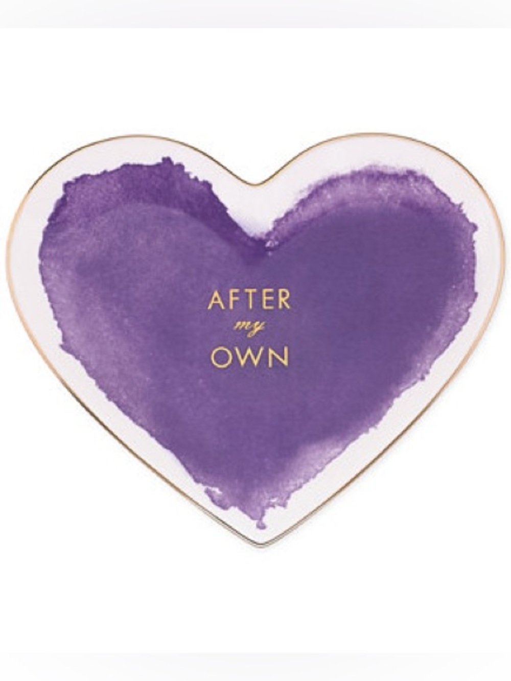 Kate Spade New In BOX Heart-Shaped Purple Trinket Dish - After My Own